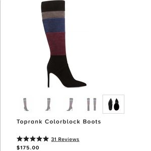 nine west toprank colorblock boots
